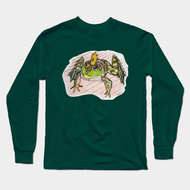 Bullfrog Prince Long Sleeve T-Shirt by Amanda-Courtney
